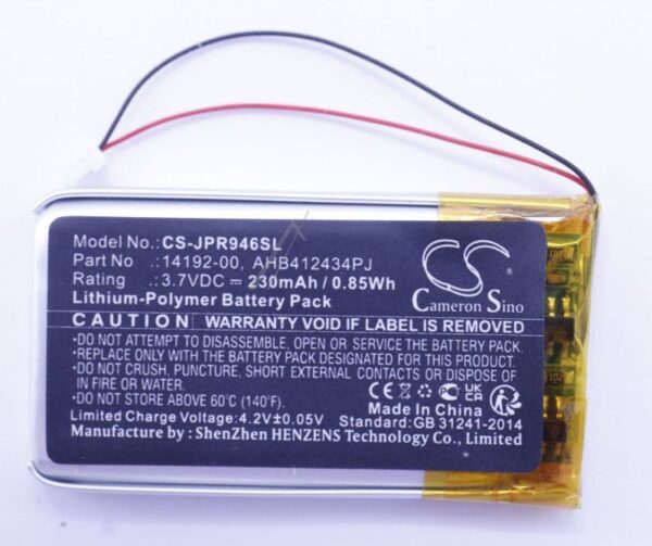 AUDIOA37058 3,7V 230MAH LI-POLYMER KOPFHÖRERAKKU