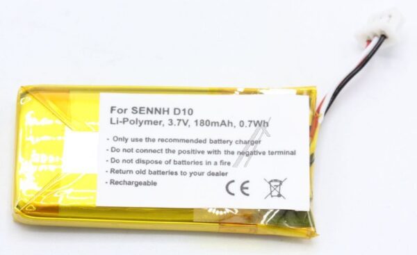 3,7V-180MAH LI-POLYMER HEADSET AKKU FÜR SENNHEISER