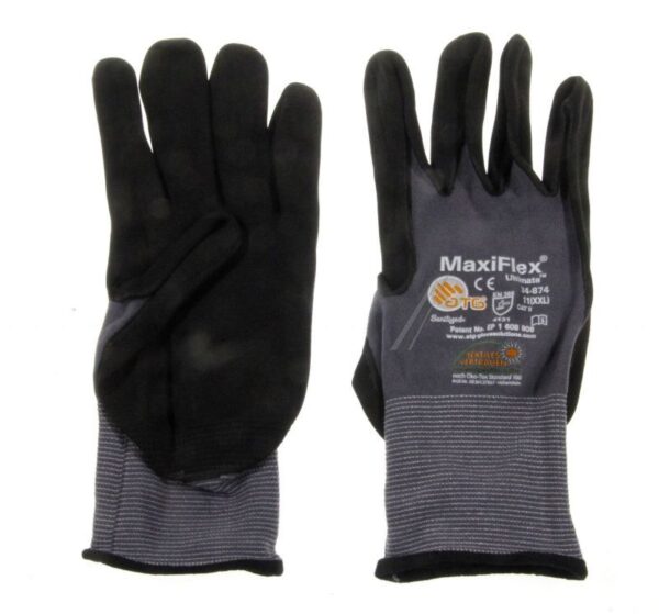 MAXIFLEX ULTIMATE 34-874-XXL NAJLONSKE TRIKANE RUKAVICE 11/ XXL DLAN OD NITRILNE PENE