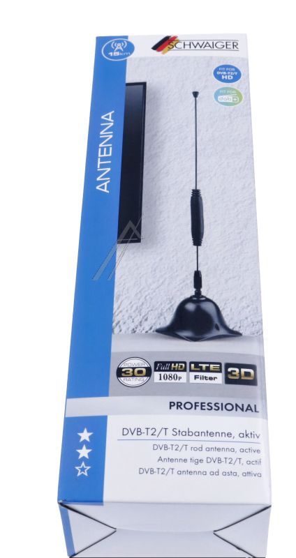 ANT02DTA031 DVB-T-STUB ANTENA: AKTIVNA/ UNUTRAŠNJA,  CRNA