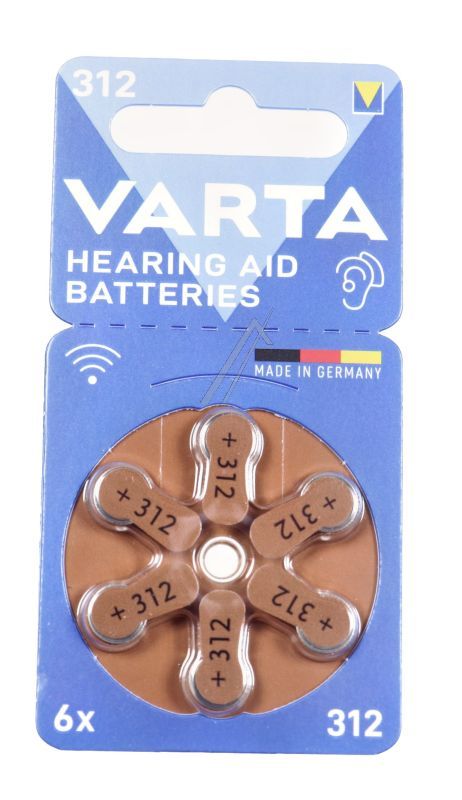 312 24607 101 416 BATERIJE ZA SLUŠNE APARATE 1,45 V,  TIP 312, BLISTER PAKOVANJE OD 6 KOMADA