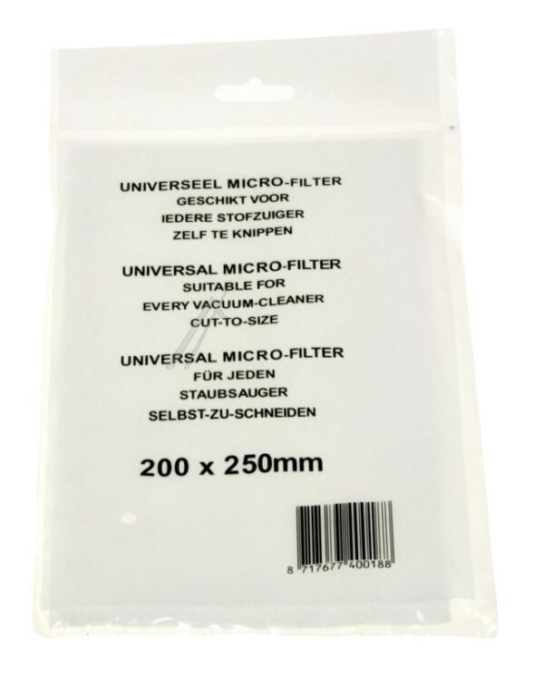 MIKROFILTER UNIVERSAL ZUSCHNEIDBAR 200X250MM