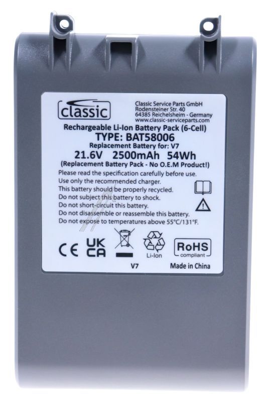 21,6V-2500MAH BAT58006 BATERIJA ZAMENSKA ZA DYSON V7