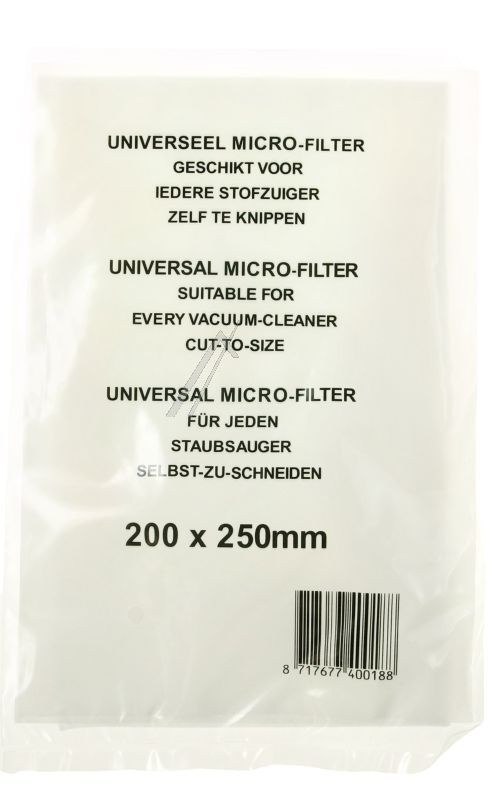 MIKROFILTER UNIVERSAL ZUSCHNEIDBAR 200X250MM