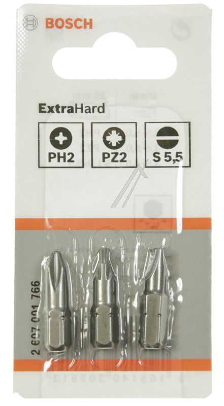 2.607.001.766 3-TEILIGES SCHRAUBERBIT-SET EXTRA-HART (GEMISCHT)