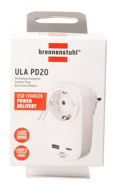 1508210010 STECKDOSENADAPTER MIT 1X USB-C PD 20W UND 1X USB-A 18W