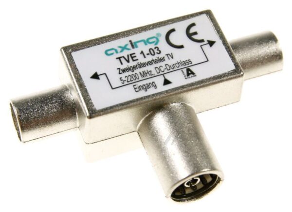 TVE 1-03 TVE00103 ZWEIGERÄTEVERTEILER 0,1-2200 ZUM ANSCHLUSS VON ZWEI TV-GERÄT