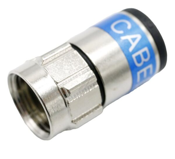 OVZ 027 22505085 PUSH-ON F-STECKER,  FÜR 2-FACH GESCHIRMTES KABEL BLAU