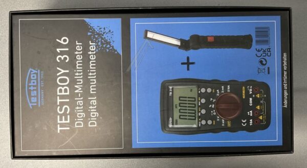 TB 316 JUBI-BOX 61411000 TESTBOY 316 DIGITAL-MULTIMETER BLACK EDITION INKL. TESTBOY LIGHT 150