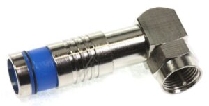 F-WINKELKOMPRESSIONSSTECKER FÜR 7,2-7,4MM KABEL,  VERNICKELT