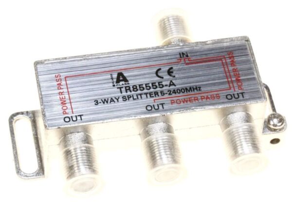 3-FACH VERTEILER SAT 5-2450MHZ MINI F-TECHNIK 3XDC PASS