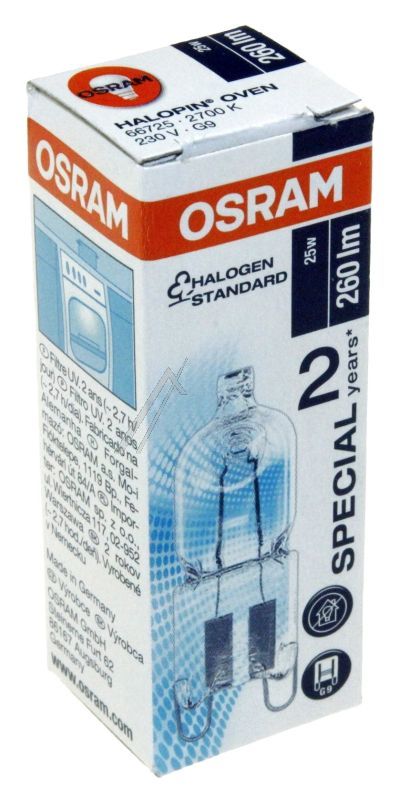 G9 66725 OVEN HALOGENA SIJALICA VISOK NAPON BEZ REFLEKTORA,  G9, 25 W,  230 V