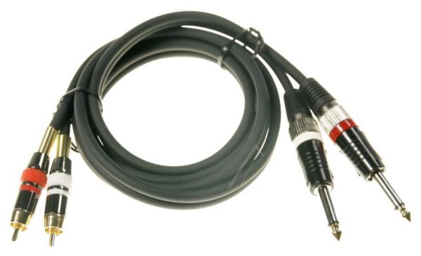 2XCINCHSTECKER/ 2X6,35MM KLINKENSTECKER MONO 1,5M