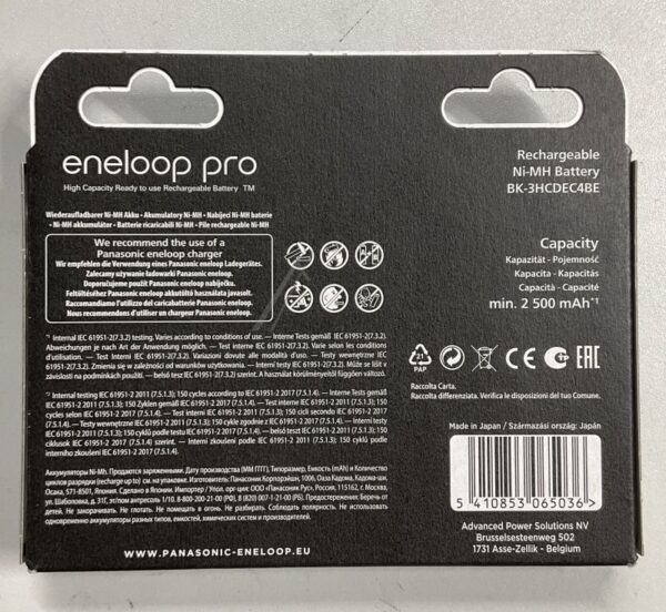 LR06 BK-3HCDEC4BE ETUI ENELOOP PRO,  READY TO USE AKKU,  AA 2500MAH INKL. TRANSPORTBOX