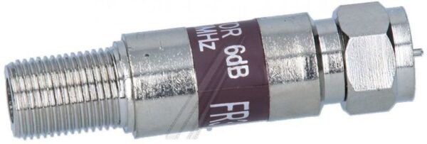 DÄMPFUNGSGLIED 6DB MIT F-STECKER UND DC-DURCHGANG 5-2400MHZ