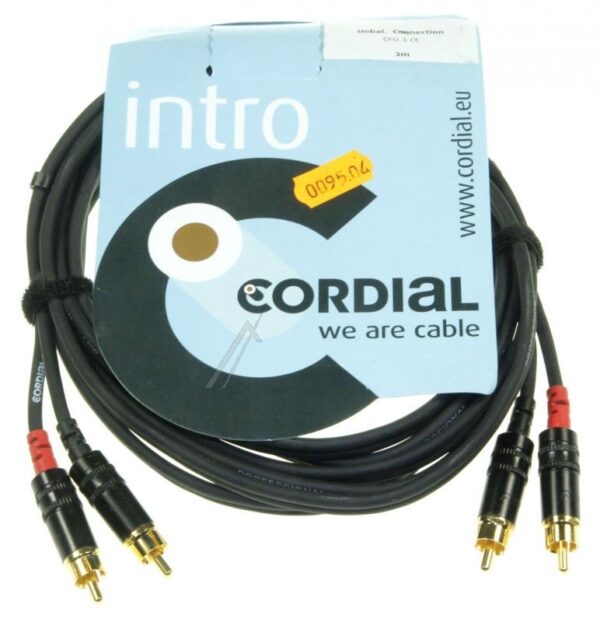 CFU 3 CC STEREO-AUDIOKABEL,  2X CINCH-STECKER/ 2X CINCH-STECKER,  3M