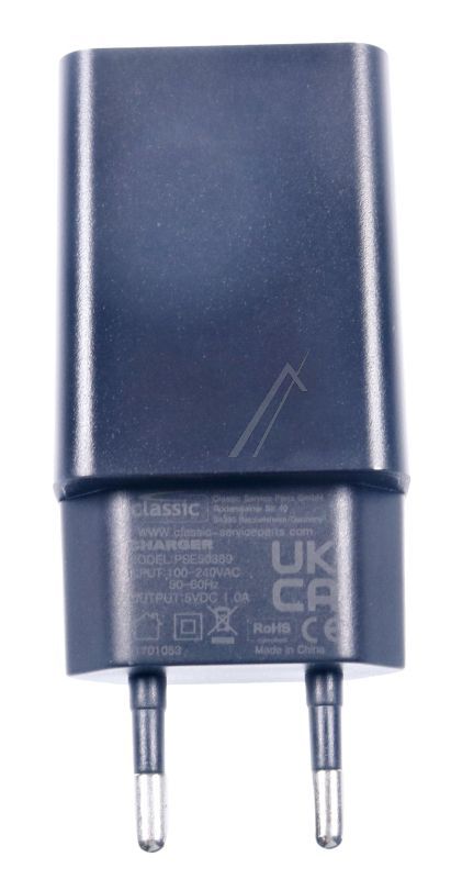 5V-1,0A PSE50389 EU USB-LADEGERÄT/ NETZTEIL MIT 1 USB-ANSCHLUSS 1A,  5W