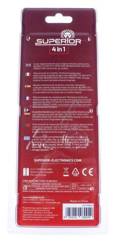 SLIM 4IN1 SUPTPB009 SUPERIOR41 UNI. DALJINSKI UPRAVLJAČ