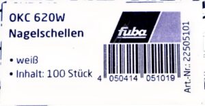 OKC 620W 22505101 100 STÜCK NAGELSCHELLE 5-7MM,  20MM NAGEL WEISS