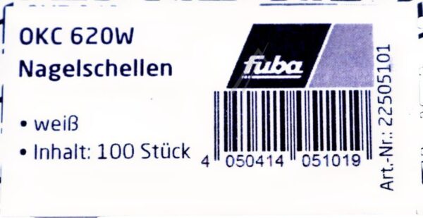 OKC 620W 22505101 100 STÜCK NAGELSCHELLE 5-7MM,  20MM NAGEL WEISS