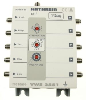 VWS 2551 20510099 SAT-VERTEILNETZVERSTÄRKER 47-862U. 4X950-2150MHZ