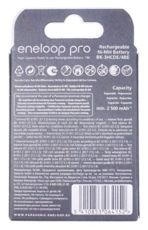 LR06 BK-3HCDE/ 4CP ENELOOP PRO,  READY TO USE BATERIJA,  AA 2500MAH,  4 KOMADA