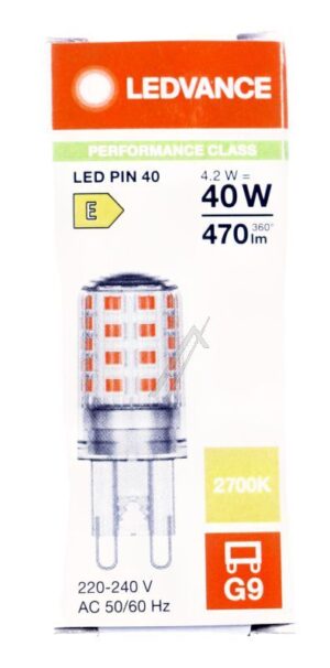 LED PIN40 4.2W LED PIN 40 300° P 4.2W 827 KLAR G9