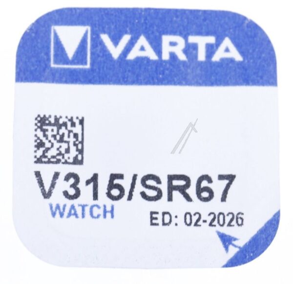 SR67 V315 1,55V 20MAH SILBEROXID LOSE KNOPFZELLE VARTA 7,9X1,65MM