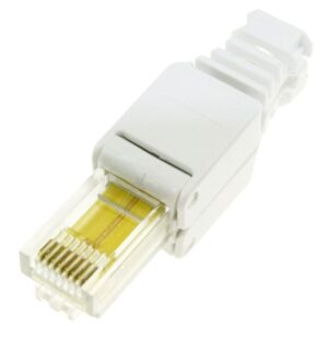 RJ45-STECKER FELDKONFEKTIONIERBAR,  CAT5E,  WERKZEUGFREI