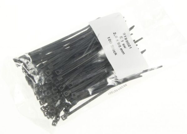 E 1 SW KABELBINDER SCHWARZ,  100X2,5MM,  100STCK.