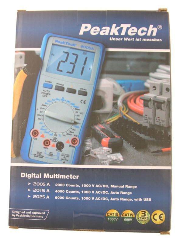 2015 A P 2015 A DIGITALMULTIMETER 4000 COUNTS 1000V AC/ DC 10A AC/ DC AUTO-RANGE