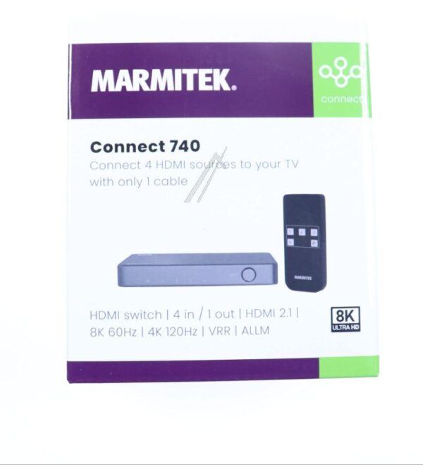 CONNECT 740 25008457 HDMI-UMSCHALTER 8K 60HZ - 4K 120HZ - 4 EINGÄNGE/ 1 AUSGANG,  HDMI 2.1