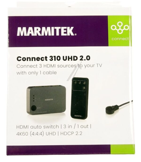 CONNECT 310 UHD 2.0 25008365 HDMI SWITCH 4K -3 EIN/ 1 AUS - ULTRA HD - HDMI SCHALTER- HDR - 4K60