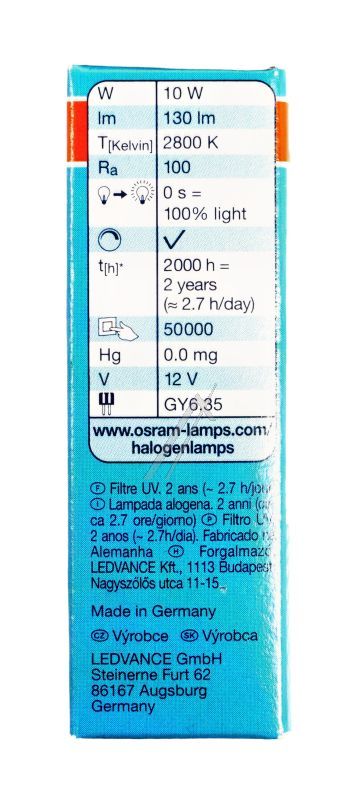 G4 64415 S NIEDERVOLT-HALOGENLAMPE OHNE REFLEKTOR,  G4, 10W,  12V