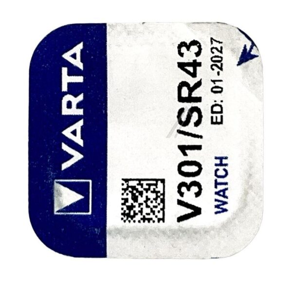 V301 SR43 1,55V 115MAH SILBEROXID KNOPFZELLE VARTA 11,6X4,2MM
