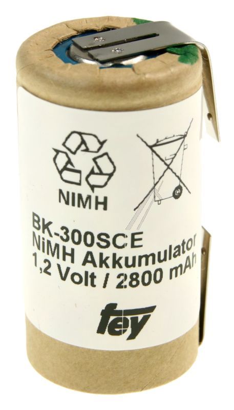 1,2V-2800MAH BK-300SCE SUB-C NI-MH AKKU MIT LÖTFAHNEN 42MM X 22MM
