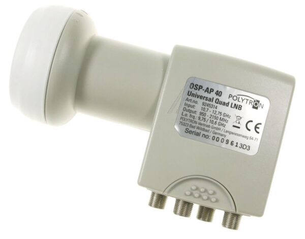 OSP-AP 40 9245314 UNIVERSAL-QUAD-LNB FÜR DEN ANSCHLUSS VON VIER EMPFANGSGERÄTEN
