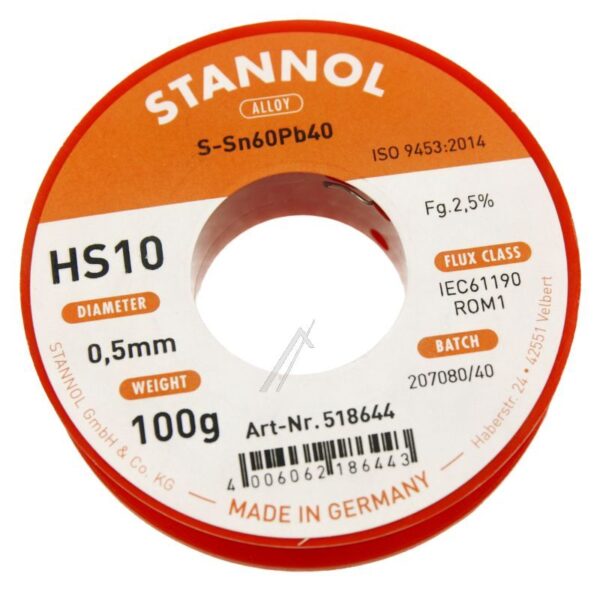 SN60PB40 518644 0,5MM TINOL ŽICA 100GR - HS10