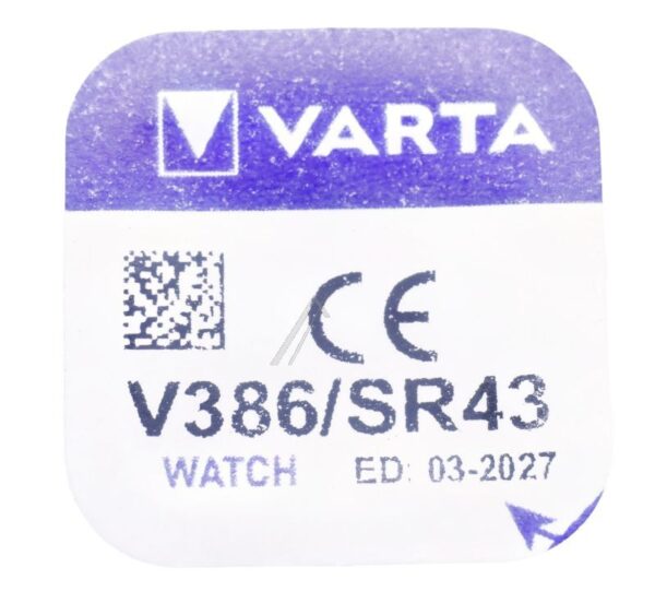 V386 SR43 1,55V-105MAH SILBEROXID KNOPFZELLE VARTA