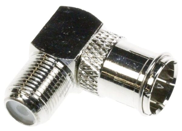 F-SCHNELLSTECKER/ F-KUPPLUNG VERBINDER ABGEWINKELT 90 GRAD