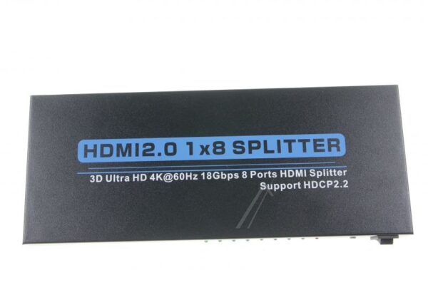 HDMI 2.0 VERTEILER 8FACH 1X IN - 8X OUT,  3D,  4K*2K@60HZ