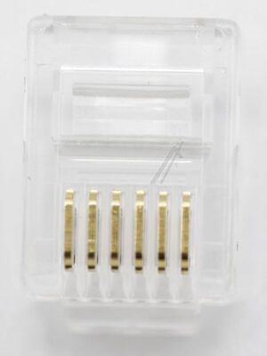 RJ12 WESTERNSTECKER 6/ 6 RJ12 FÜR RUNDKABEL