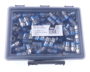 OVZ 027 BOX 22505087 BOX 100XPUSH-ON F-STECKER IN KUNSTSTOFFBOX