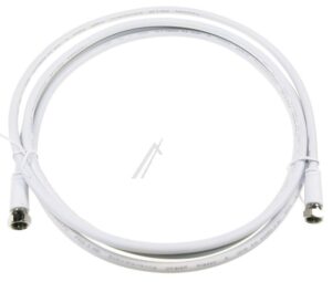 F-ANSCHLUSSKABEL MIT GERADEM STECKER 2,0M,  WEISS