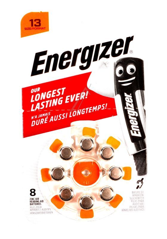 13 E301431603 HÖRGERÄTEBATTERIE ZINC-AIR ENR EZ TURN & LOCK (13) 8 STÜCK