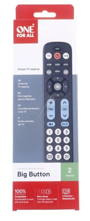 URC6821 DALJINSKI UPRAVLJAČ SA VELIKIM TASTERIMA („ZAPPER“)