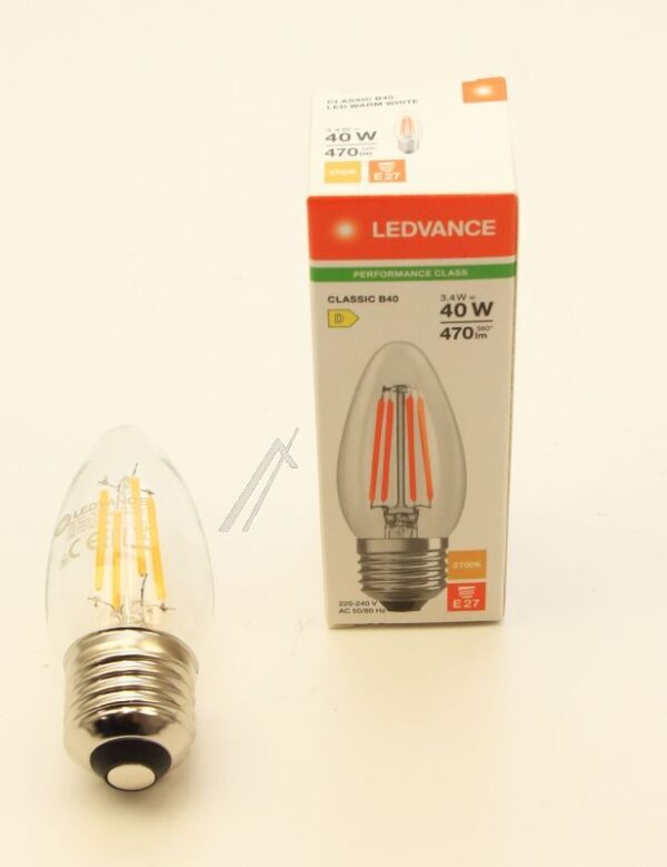LED CLB40 3.4W LED CLB40 3.4W 827 FILCL E27 P LEDV