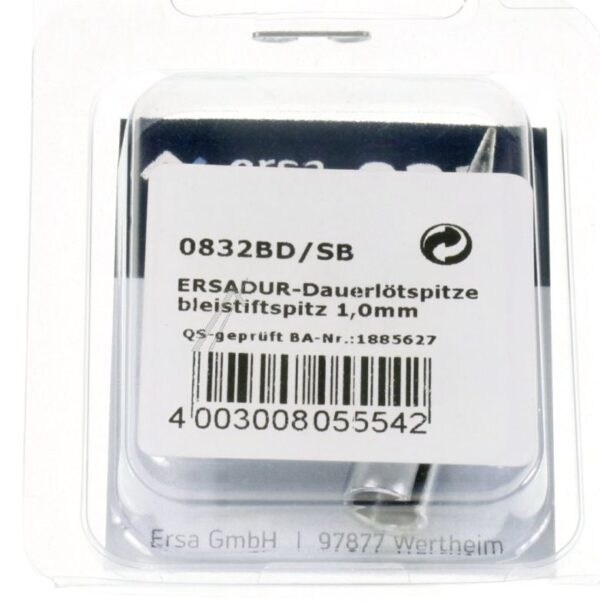 0832BD/ SB VRH LEMILICE 1,0MM ERSA OBLIK VRH OLOVKE