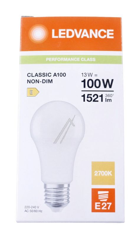 AC450050555 LED CLA100 13W 827 FR E27 P P CLAS A 100 FR 13W