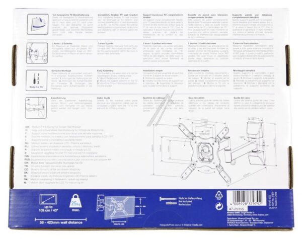 BFMO6020 37979 TV WANDHALTERUNG,  FULL MOTION,  VESA 200, MAX 25KG